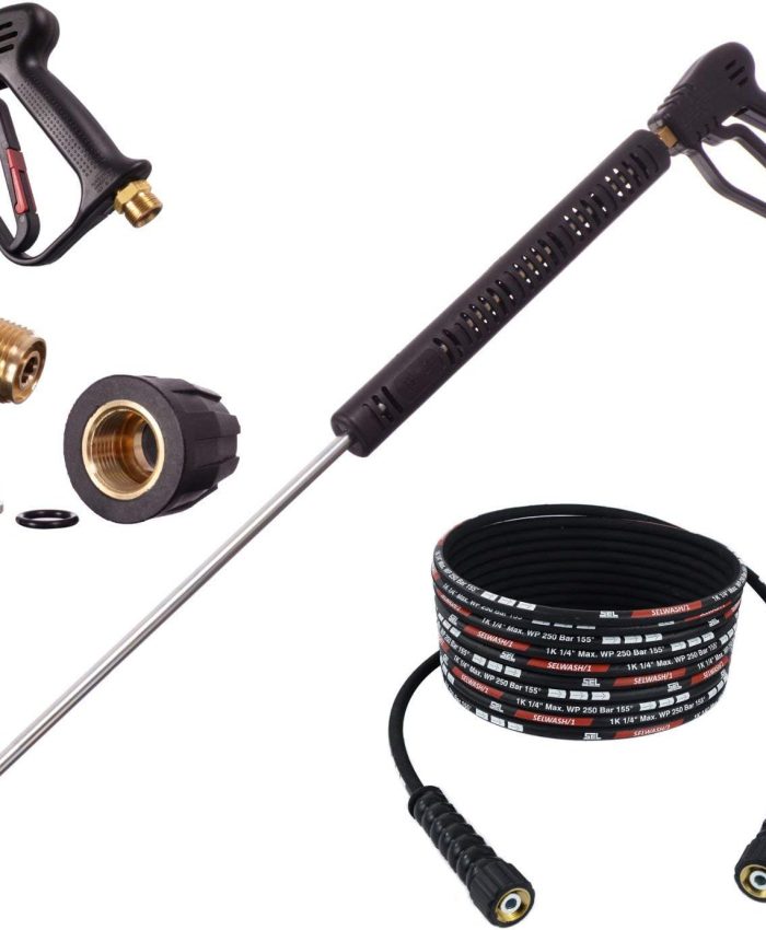 Eau Chaude Pistolet 10m Tuyau 250bar DN6 Lance Buse pour à Nettoyeur Haute Pression Karcher HD HDS