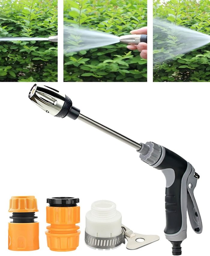 Jet Nozzle, Powerjet sur Tuyau D Arrosage, Power Jet Nettoyeur Haute Pression (1PCS+3 Headers)