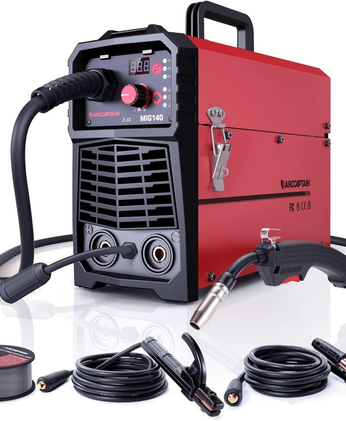 ARCCAPTAIN Machine à souder MIG MAG 140 A 220 V MIG/Lift TIG/MMA 3 en 1 Machine de soudage à gaz de protection/fil de remplissage MAG Soudage IGBT Inverter Stick ARC