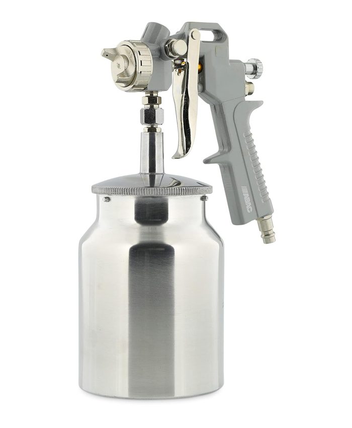 ABAC Pistolet à Peinture G-541A, Aérographe avec Réservoir de Peinture de 1 Litre, Buse de 1,5 mm, Jet Rond ou Plat, Pression Max. 4 Bar