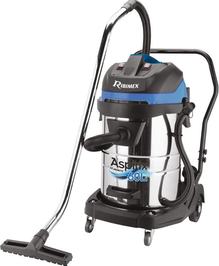 RIBITECH – prasp60lx2 – Aspirateur Eau et poussiŠre 60l 1200w 2 Moteurs