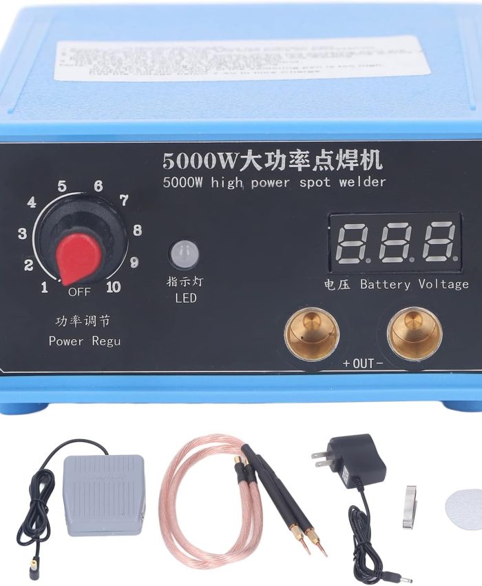 Soudeuse par Points AC100 à 240V 5000W 10 ℃ à 65 ℃ Machine de Soudage par Points à Batterie Portable avec Stylo à Souder en Cuivre à Forte conductivité