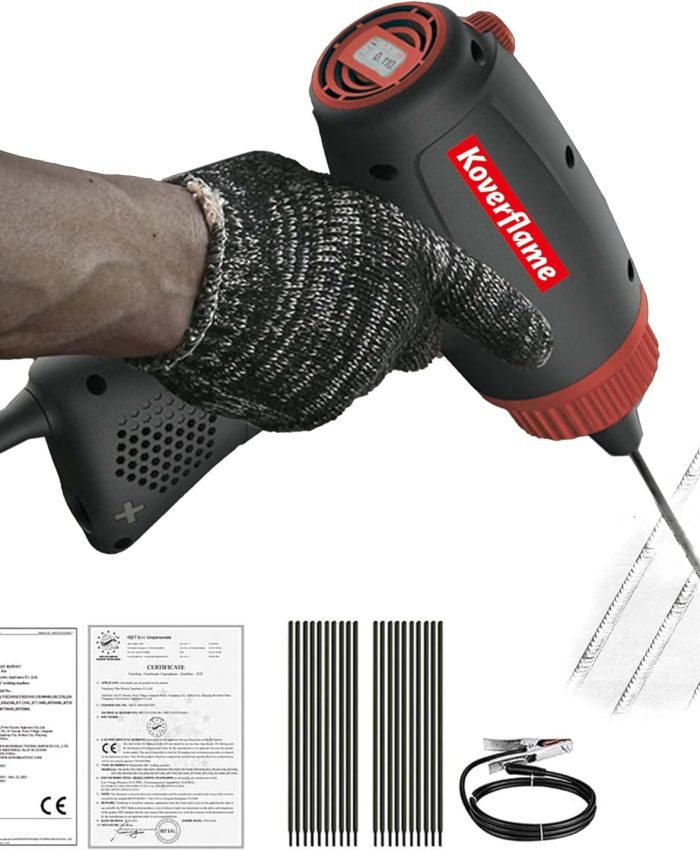 Koverflame Machine à souder électrique portable, kit de soudage multi-usages, kit d&rsquo;outils de soudage (Black-800H)