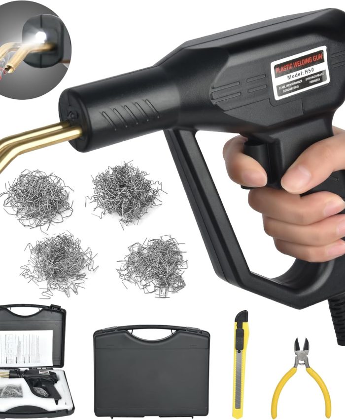 Poste à souder en plastique – Kit de réparation de pare-chocs de voiture avec 1000 clous de soudage – 50 W – Machine à souder en plastique 220 V – Machine à souder pour la réparation de pièces en