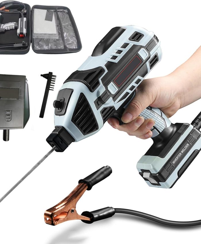 EVANEM Machine à souder, Mitrailleuse à souder à Arc Portable, adaptée pour soudeuse à bâton de 3/32&Prime;-1/8&Prime;, avec Ensemble d&rsquo;outils de soudage, 6 réglages de Courant Variables, pour Le Bricolage White