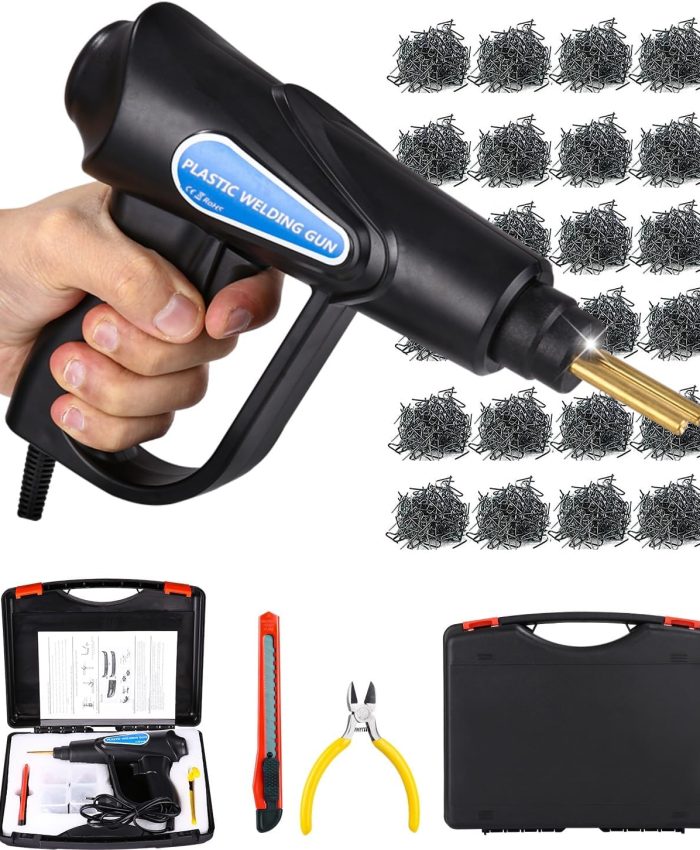 70W Soudage Plastique, Kit Reparation Souder Plastique avec 600Pcs Agrafes, machine à souder,Soudeuse Plastique Machine a Souder, Kit Agrafeuse à Chaud pour Réparation de Pare-Chocs de Voiture
