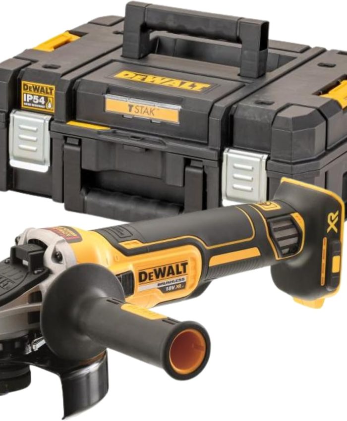 DEWALT – Meuleuse XR 18 V – 125 mm brushless – 9000 trs/min – arrêt du disque en moins de 2 secondes – DCG405NT-XJ