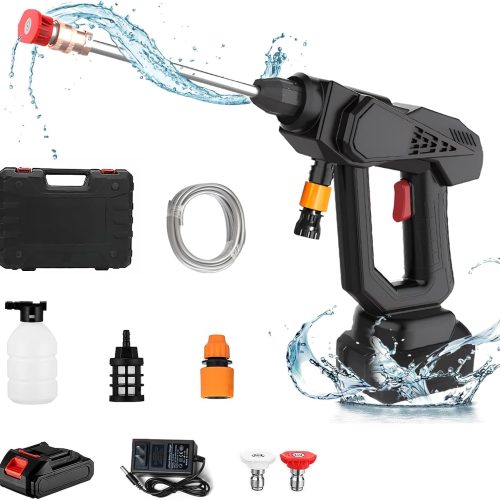 Nettoyeur Haute Pression sans Fil, Pistolet à Eau Portable Haute Pression, 48V Pistolet Haute Pression sans Fil Pistolet Pulvérisateur, Pistolet à Eau pour Un Nettoyage de terrasse, Jardin, Voiture