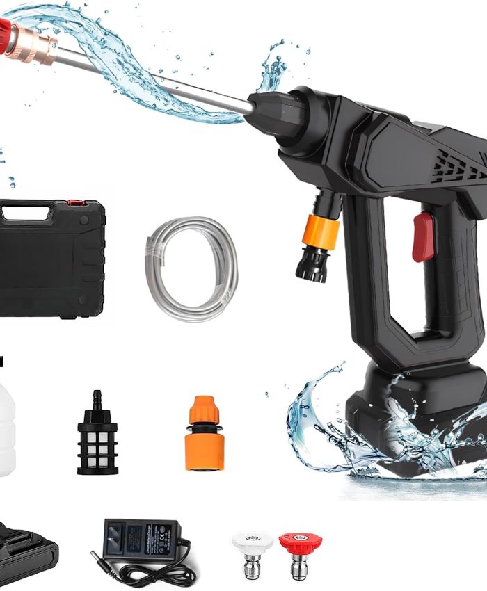 Nettoyeur Haute Pression sans Fil, Pistolet à Eau Portable Haute Pression, 48V Pistolet Haute Pression sans Fil Pistolet Pulvérisateur, Pistolet à Eau pour Un Nettoyage de terrasse, Jardin, Voiture