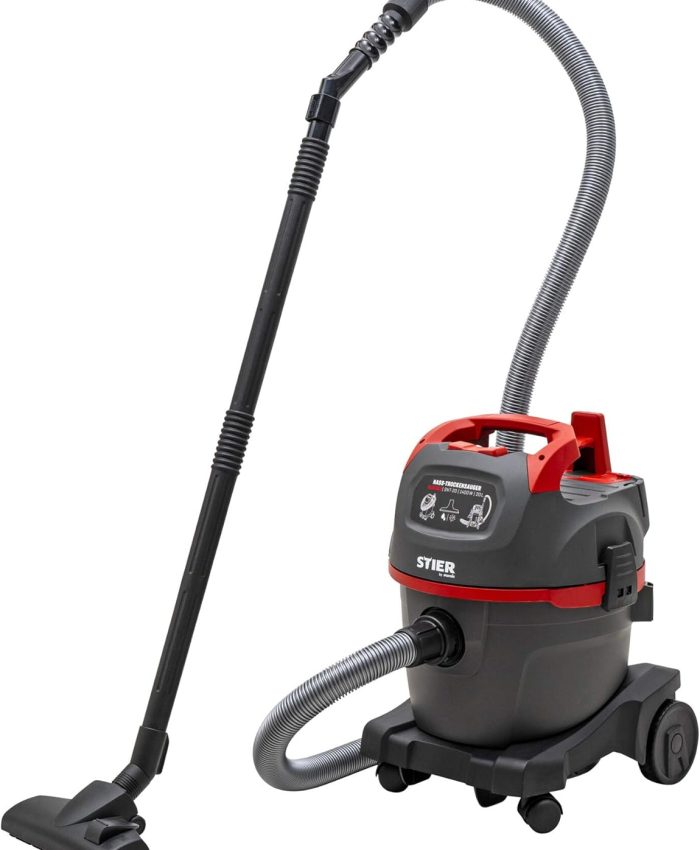 STIER Aspirateur eau/poussières SNT-20 Premium 1 400 W 20 l, 69 l/s, 8m, aspirateur chantier, aspirateur atelier