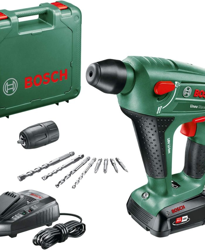 Bosch Home and Garden Perforateur sans fil Bosch – UneoMaxx (Livré avec 1 Batterie 18V-2,5Ah, Système 18V, Coffret)