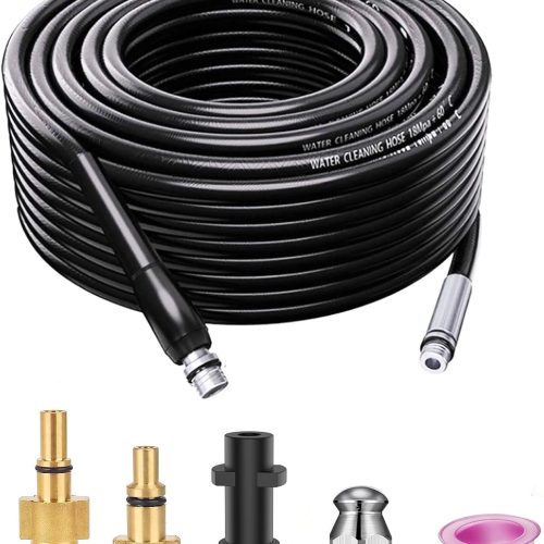 Monave 10m Déboucheur Canalisation Compatible avec Karcher/Lavor/Bosch Nettoyeur Haute Pression Furet Déboucheur Canalisation K2 K3 K4 K5 K7