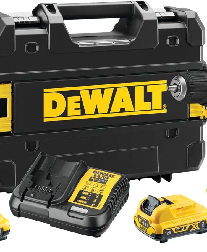 DEWALT Perceuse Visseuse Brushless XR 12V 2 Batteries 2Ah – coffret TSTAK DCD701D2-QW