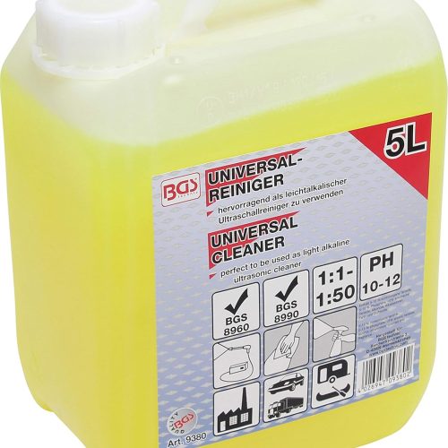 BGS 9380 , Produit de nettoyage universel , 5 l , pour nettoyeurs haute pression et nettoyeurs à ultrasons