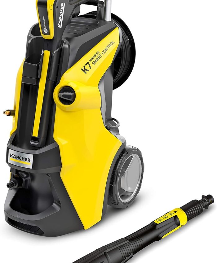 Kärcher K 7 Nettoyeur Haute Pression, Premium Smart Control: Lien innovant à Une App Via Le Bluetooth – Solution puissante pour Chaque tâche – INCL. Enrouleur de Tuyau 1.317-230.0 Jaune Et Noir