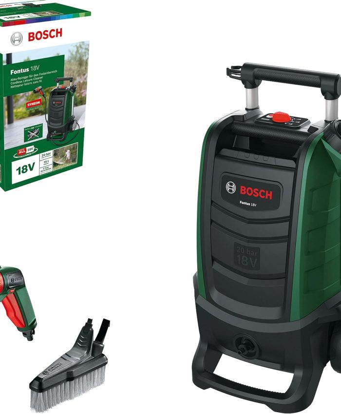 Bosch Nettoyeur pour extérieur sans Fil – Fontus 18V (sans Batterie, système 18 V, dans boîte en Carton)
