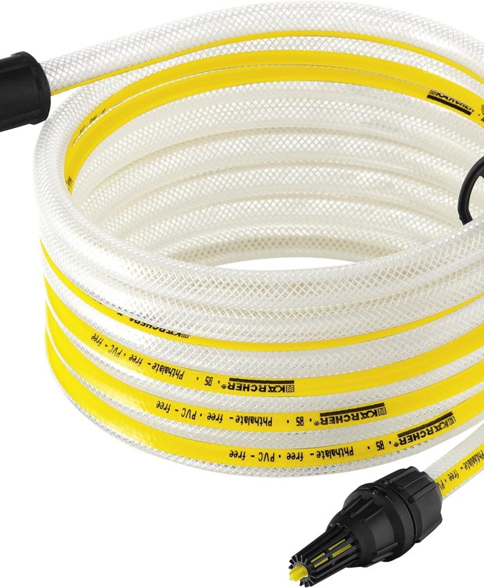 Kärcher 26431000 Tuyau d&rsquo;aspiration et filtre de 5 m pour accessoire de nettoyeur haute pression, blanc, jaune