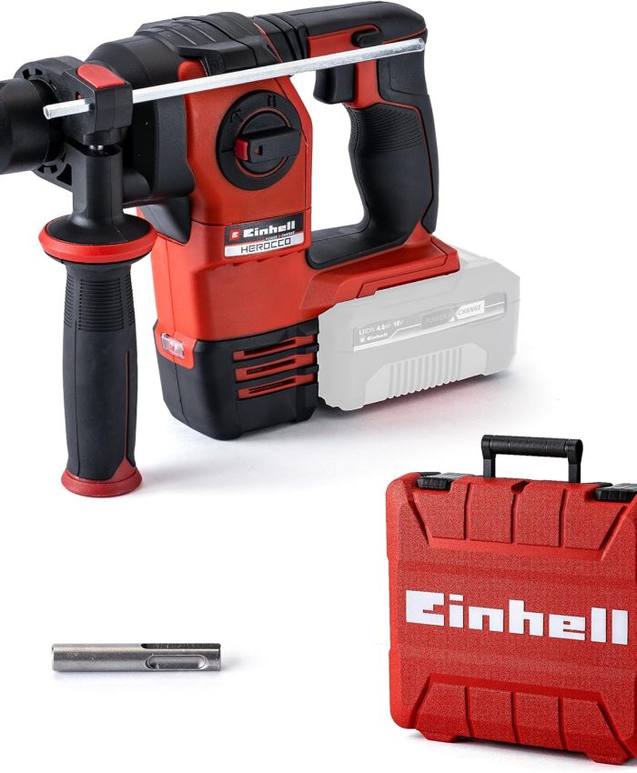 Einhell Professional Marteau perforateur sans fil HEROCCO Power X-Change (2.2 J, Brushless, mécanisme de frappe pneumatique, universel SDS-Plus, avec coffret E-Box, livre sans batterie ni chargeur)